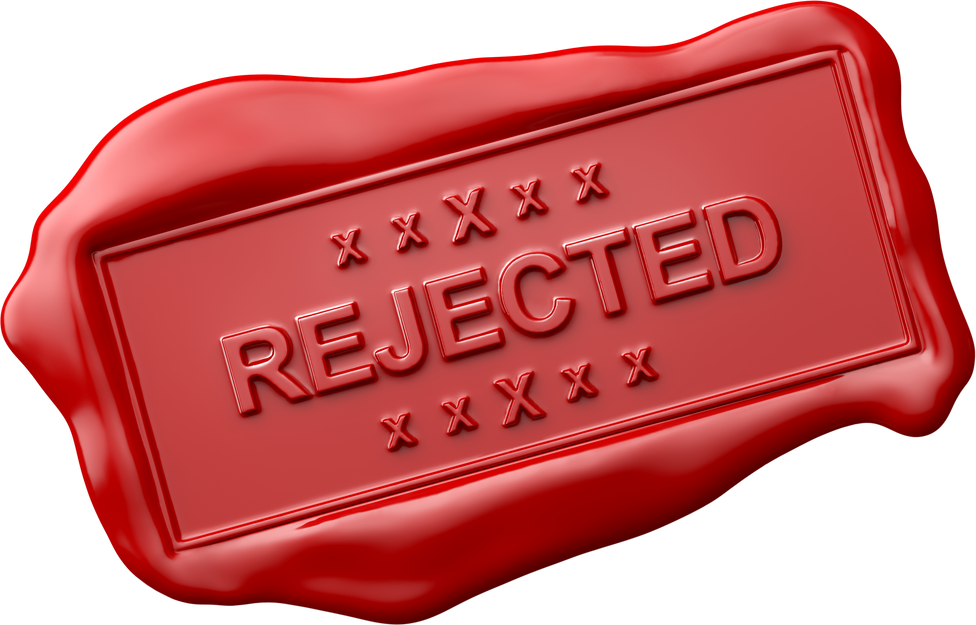 Wax Seal with Rejected Word Isolated